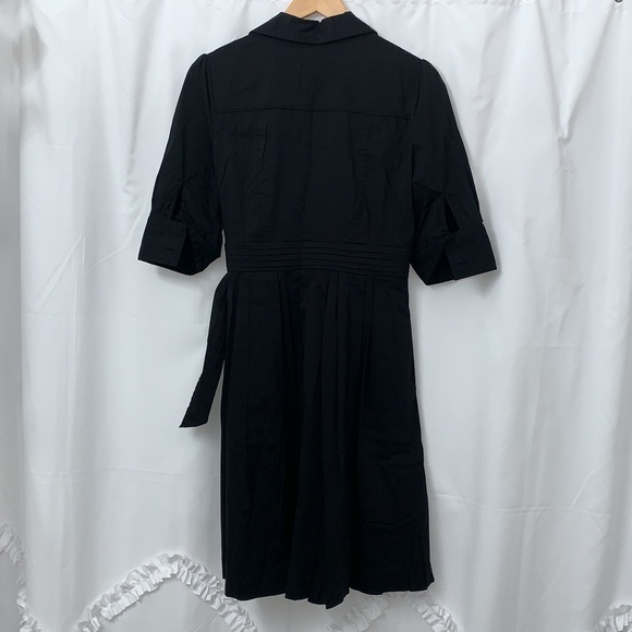 Women’s White House Black Market Faux Wrap Black Dress Size 8 EUC - Picture 6 of 8